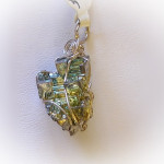 Wire Wrapped Bismuth Pendant